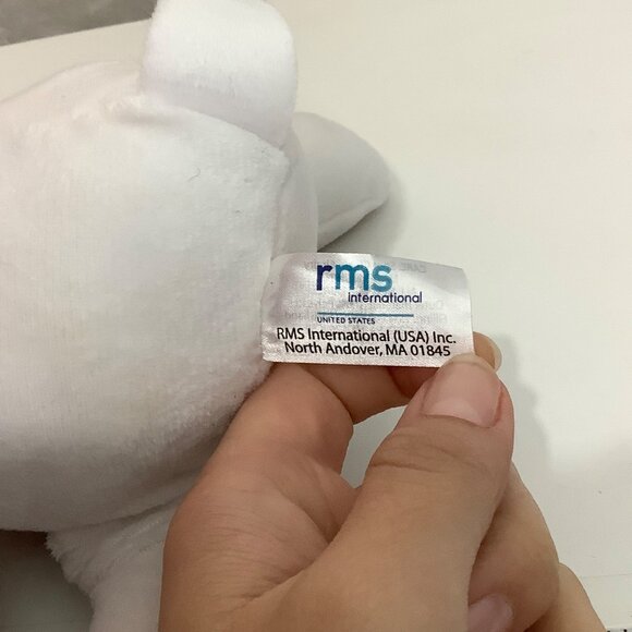 Dinosaur Plush Animal Toy White Red RMS International Small Front Pocket 7.5" - Picture 4 of 6